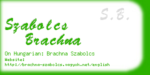 szabolcs brachna business card